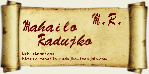 Mahailo Radujko vizit kartica